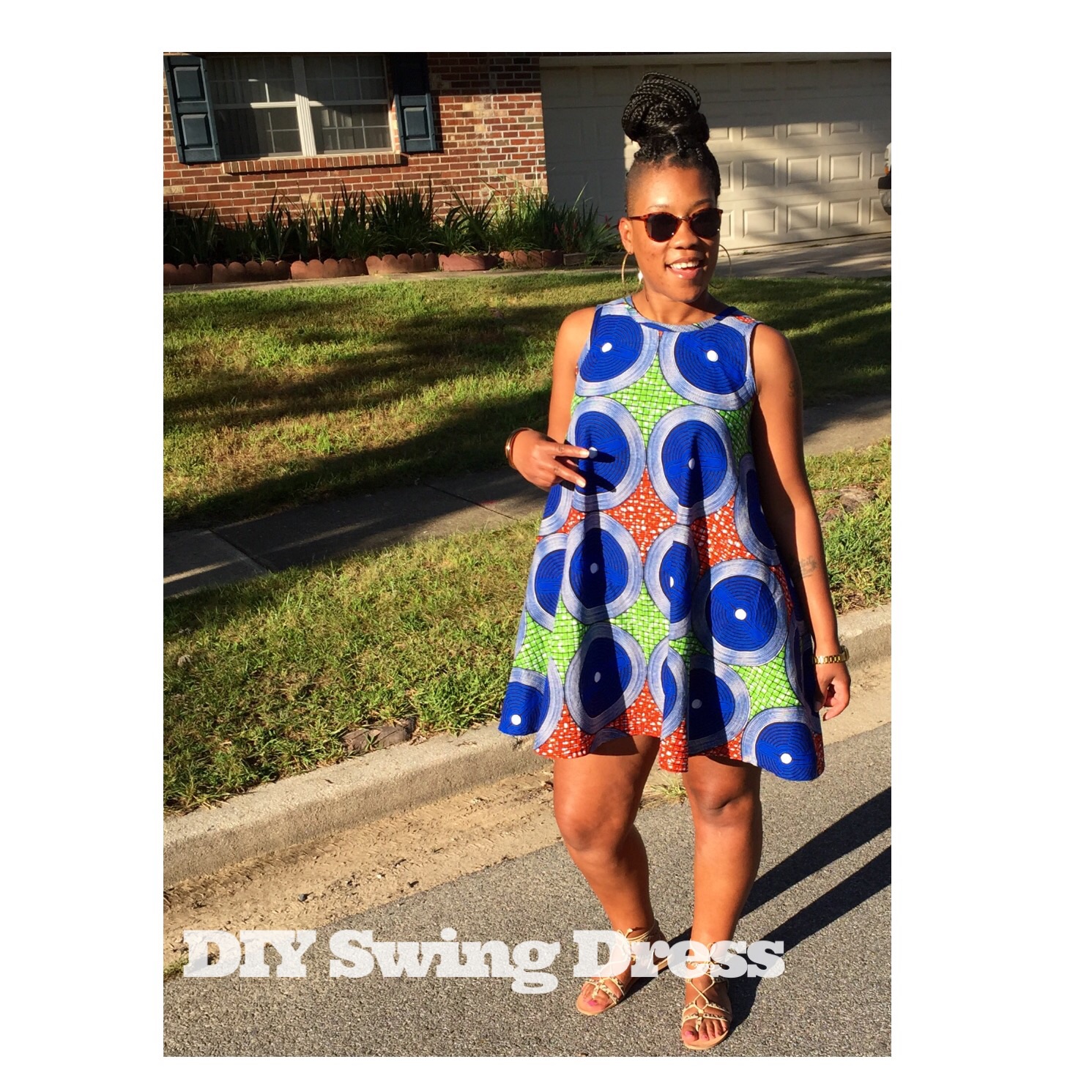 african swing dress
